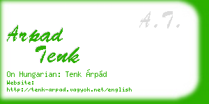 arpad tenk business card