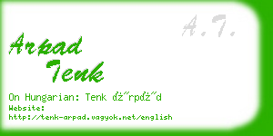 arpad tenk business card